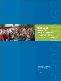 Resolving Internal Displacement: Prospects for Local Integration