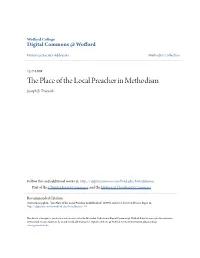 The Place of the Local Preacher in Methodism