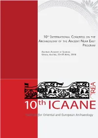 10Th International Congress on the Archaeology of the Ancient Near East Program