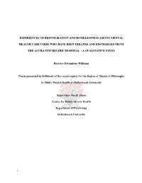 I EXPERIENCES of REINTEGRATION AND
