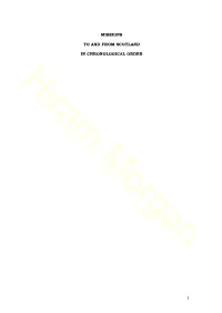 Missions in Chonological Order