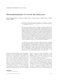 Mitochondrial Phylogeny of Locustella and Related Genera