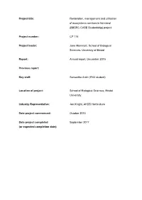 Progress Report for Bbsrc Case/Ahdb Studentship