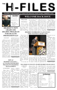 The H-Files/Page 1 WELCOME BACK ISSUE