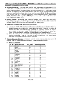 USOF Supported Intra-District SDHQ – DHQ OFC Network for Transport of Rural/Remote Area Traffic on Bandwidth Sharing Basis