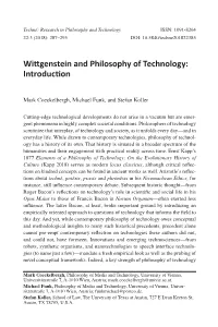 Wittgenstein and Philosophy of Technology: Introduction