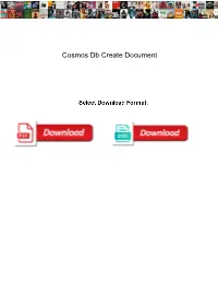 Cosmos Db Create Document