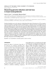 Dissecting Genome Reduction and Trait Loss in Insect Endosymbionts
