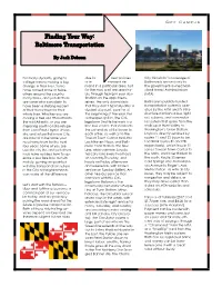 Finding Your Way: Baltimore Transportation