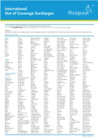 International out of Coverage Surcharges