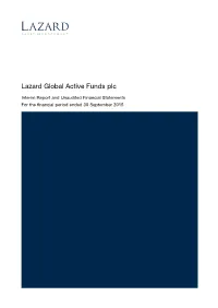 Lazard Global Active Funds Plc