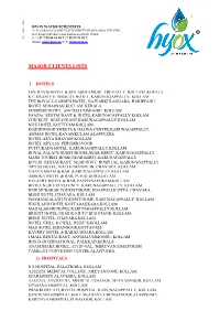 Major Clients Lists