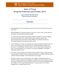 State of Texas Drug Use Patterns and Trends, 2019