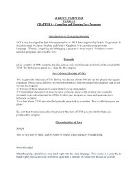 SUBJECT-COMPUTER CLASS-12 CHAPTER 9 – Compiling and Running Java Programs