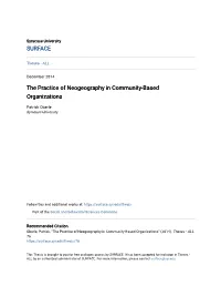 The Practice of Neogeography in Community-Based Organizations