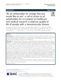 “Be an Ambassador for Change That You Would Like to See”: a Call to Action to All Stakeholders for Co-Creation in Healthcare