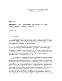 Chapter 25 BIOREGENERATIVE LIFE SUPPORT for SPACE