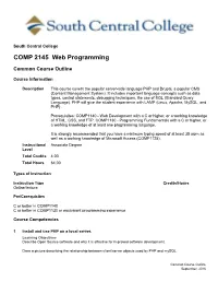 COMP 2145 Web Programming