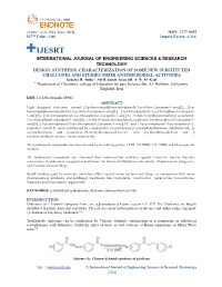 DESIGN, SYNTHESIS, CHARACTERIZATION of SOME NEW SUBSTITUTED CHALCONES and STUDIES THEIR ANTIMICROBIAL ACTIVITIES Zakaria H