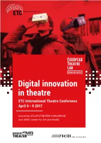 Digital Innovation in Theatre