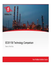 IEC61158 Technology Comparison State of the Bus Fieldbus Inc