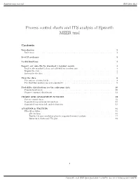 Process Control Charts and ITS Analysis of Epworth MEER Trial