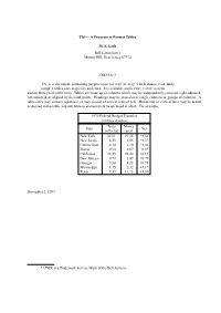 Tbl — a Program to Format Tables M. E. Lesk Bell Laboratories Murray