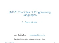 5. Subroutines