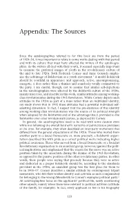 Appendix: the Sources
