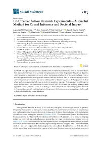 Co-Creative Action Research Experiments—A Careful Method for Causal Inference and Societal Impact
