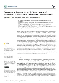 Governmental Intervention and Its Impact on Growth, Economic Development, and Technology in OECD Countries