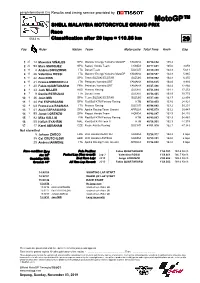R Race CLASSIFICATION