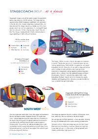 Stagecoach Group Is One of the World's Largest Transportation Groups, Operating Over 20,000 Vehicles