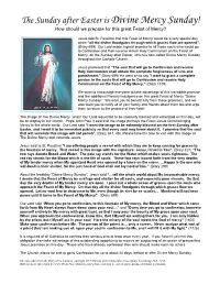 The Sunday After Easter Is Divine Mercy Sunday! How Should We Prepare for This Great Feast of Mercy?
