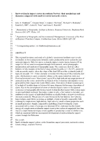 1 Snow-Avalanche Impact Craters in Southern Norway: Their Morphology and 2 Dynamics Compared with Small Terrestrial Meteorite Craters