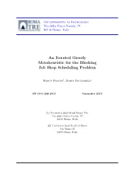 An Iterated Greedy Metaheuristic for the Blocking Job Shop Scheduling Problem