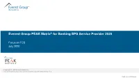 Everest Group PEAK Matrix® for Banking BPS Services 2020