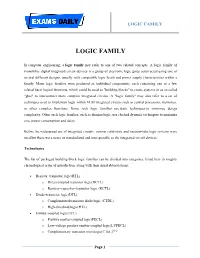 Logic Family
