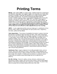 Printing Terms
