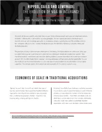 Hippos, Sails and Lemonade: the Evolution of M&A in Insurance