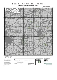 Definitive Map of Public Rights of Way for Oxfordshire Relevant Date: 21 February 2006