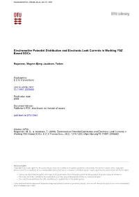 Electromotive Potential Distribution and Electronic Leak Currents in Working YSZ Based Socs