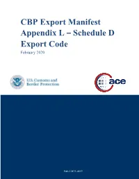 Manifest Appendices