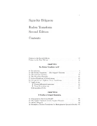 Radon Transform Second Edition Contents