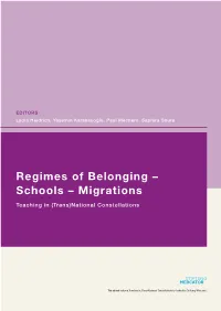 Regimes of Belonging – Schools – Migrations Teaching in (Trans)National Constellations
