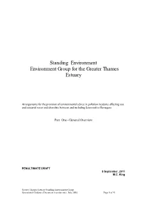 Standing Environment Group for the Greater Thames Estuary