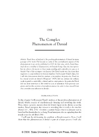 The Complex Phenomenon of Denial