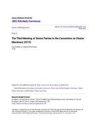 The Third Meeting of States Parties to the Convention on Cluster Munitions (2012)