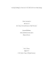 Assessing Challenge As a Motivator to Use a Retrieval Practice Study Strategy