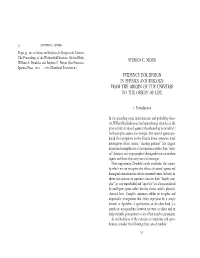 Evidence for Design in Physics and Biology: from the Origin of the Universe to the Origin of Life